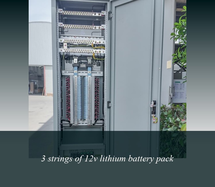 3 strings of 12v lithium battery pack