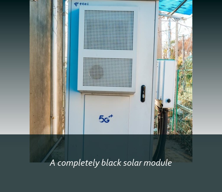 A completely black solar module