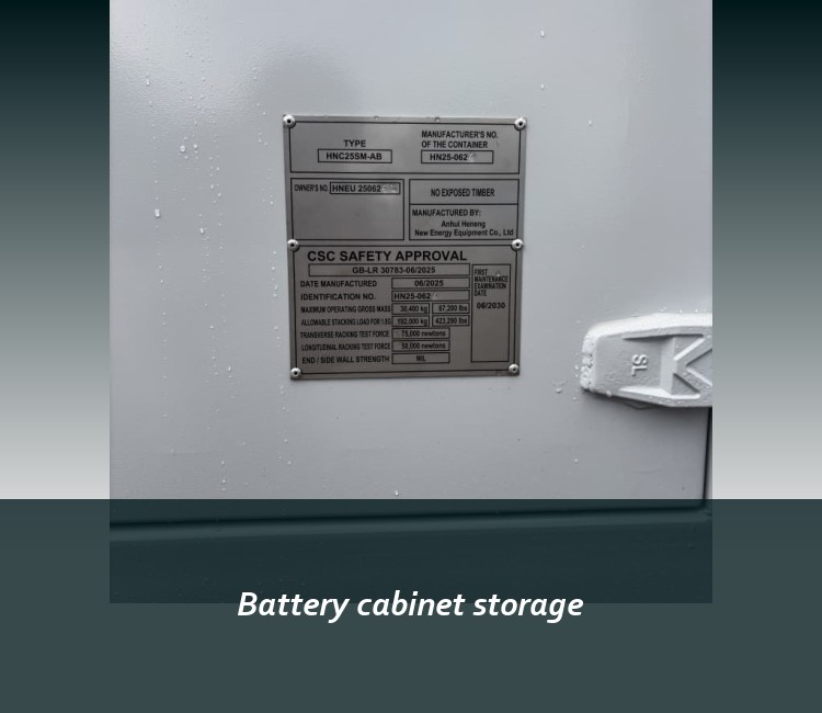 Battery cabinet storage