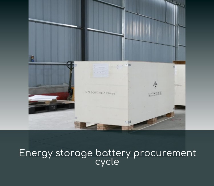 Energy storage battery procurement cycle
