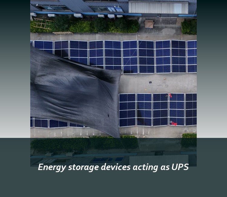 Energy storage devices acting as UPS