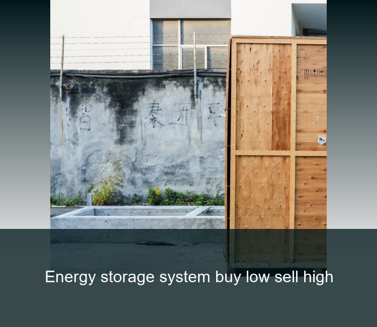 Energy storage system buy low sell high