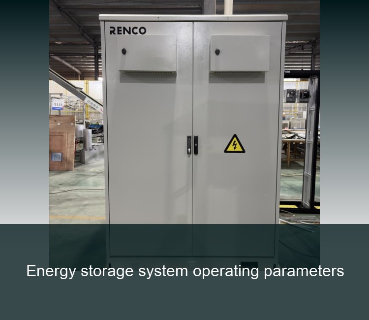 Energy storage system operating parameters