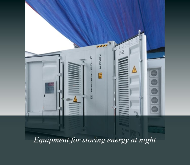 Equipment for storing energy at night