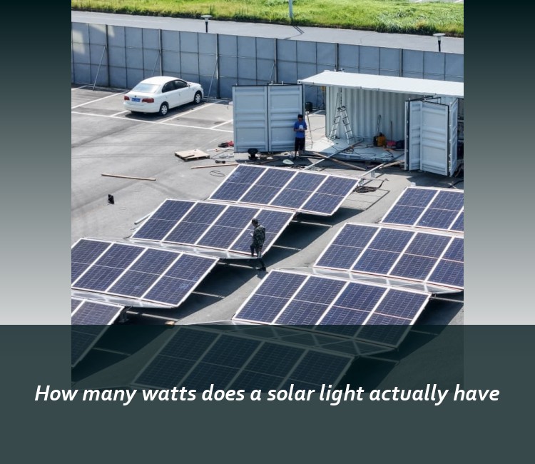 How many watts does a solar light actually have