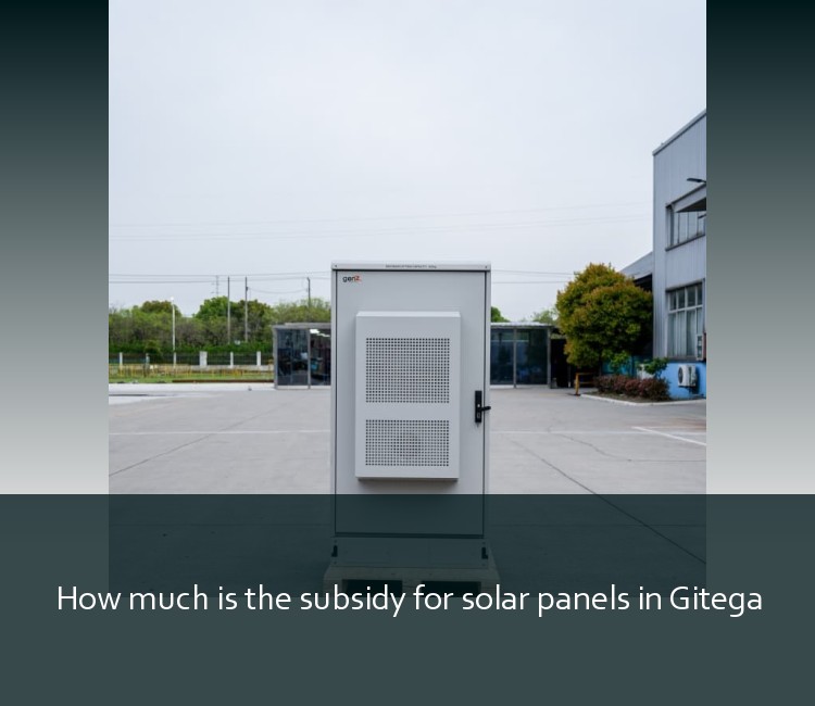 How much is the subsidy for solar panels in Gitega