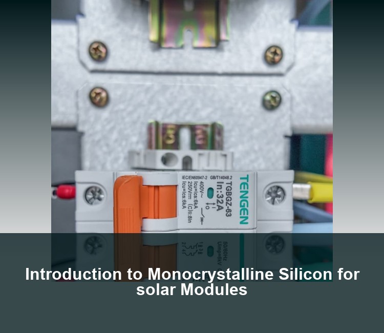 Introduction to Monocrystalline Silicon for solar Modules