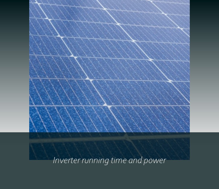 Inverter running time and power