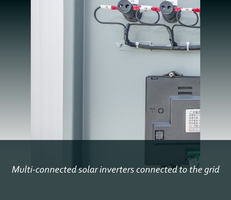 Multi-connected solar inverters connected to the grid