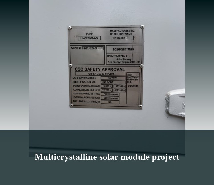 Multicrystalline solar module project