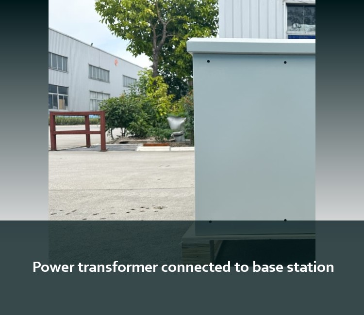 Power transformer connected to base station