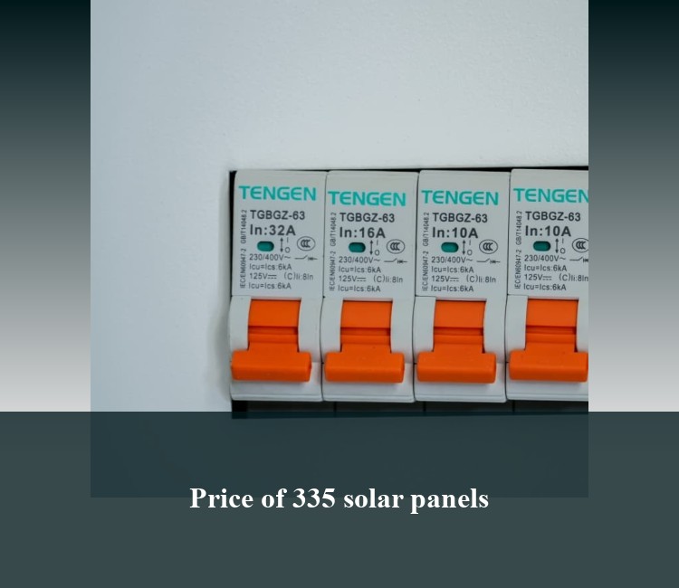 Price of 335 solar panels
