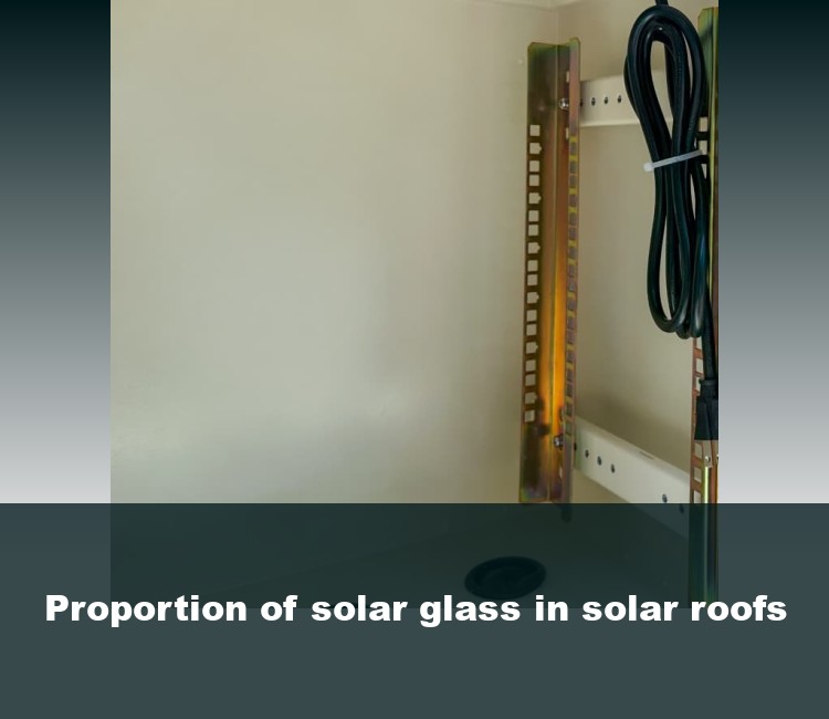 Proportion of solar glass in solar roofs