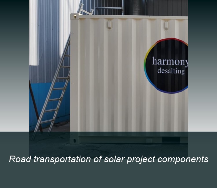 Road transportation of solar project components