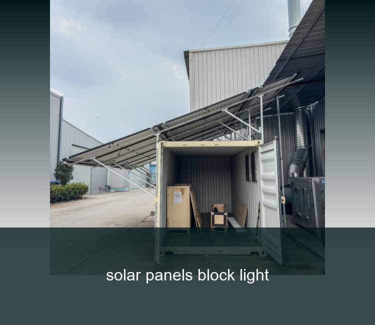 solar panels block light