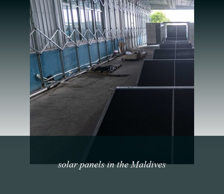 solar panels in the Maldives