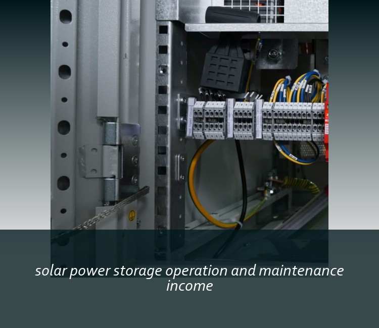 solar power storage operation and maintenance income
