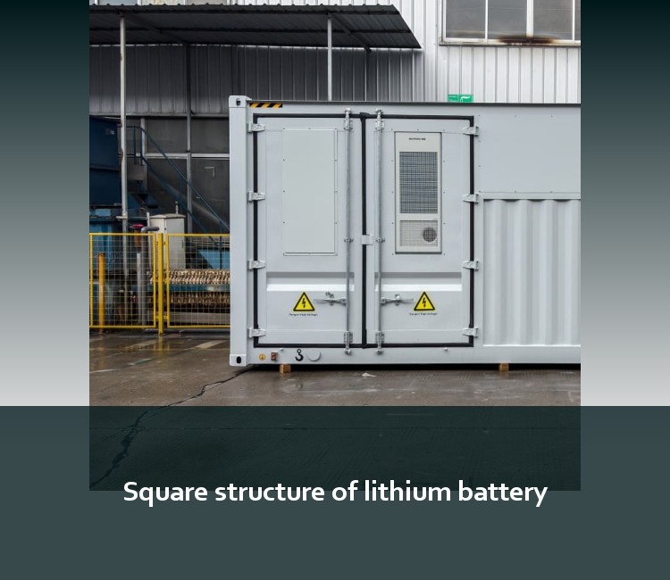 Square structure of lithium battery
