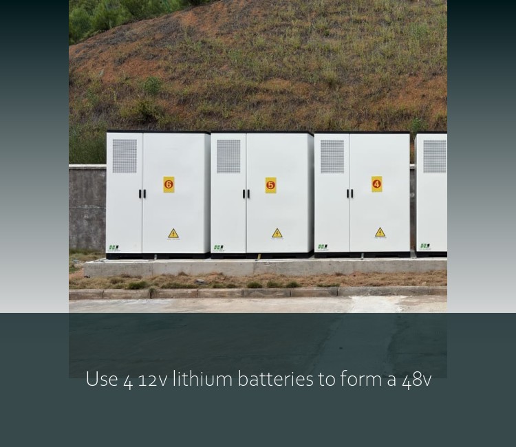 Use 4 12v lithium batteries to form a 48v
