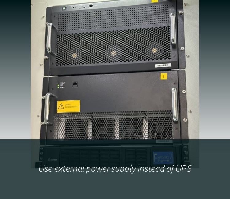 Use external power supply instead of UPS