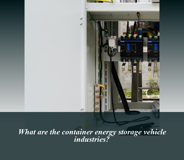 What are the container energy storage vehicle industries?